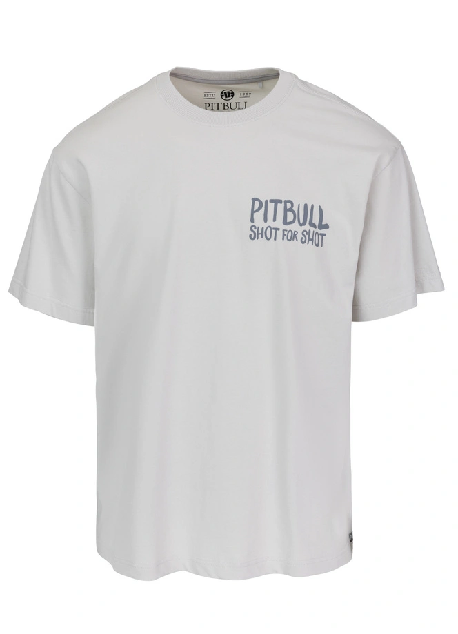Koszulka męska T-Shirt oversize Pitbull Shot For Shot Loose Fit złamana biel