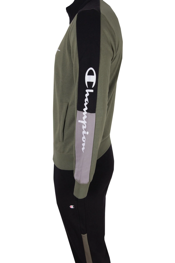 Komplet dresowy Champion Small Logo Two Tone crewneck zielony
