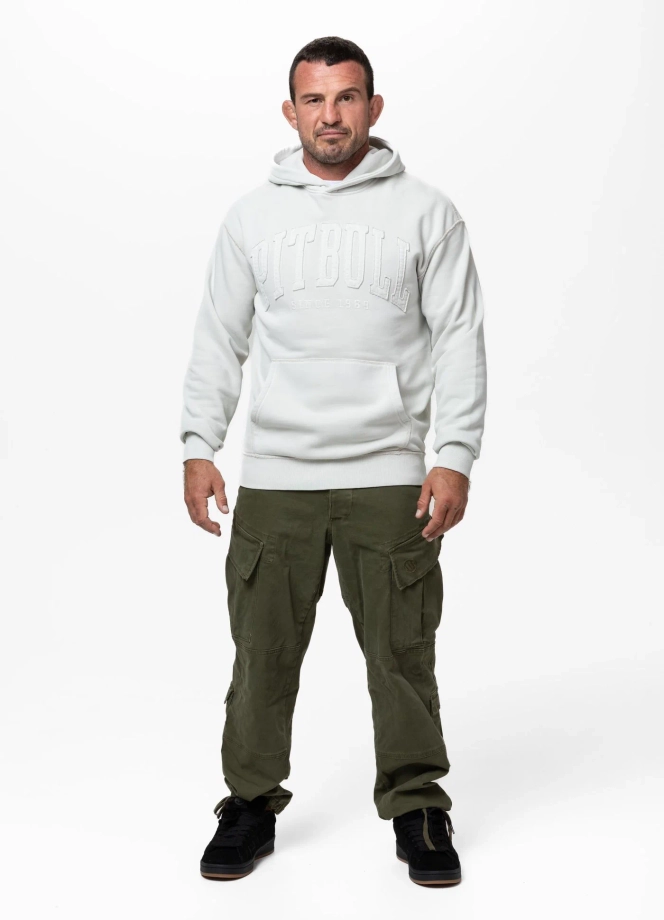 Bluza męska z kapturem Pit Bull Orlando biała