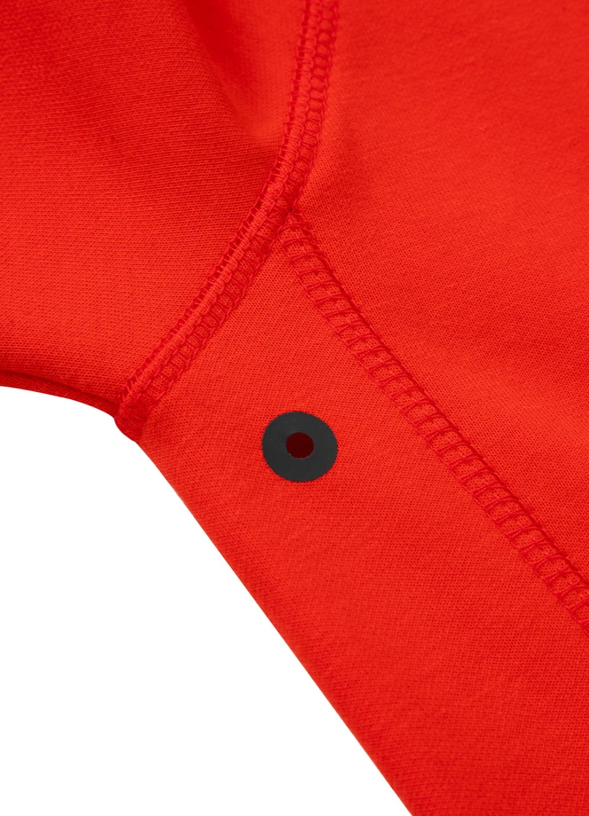 Bluza męska z kapturem Pitbull Pit Bull Hermes 24 ZIP hooded czerwona