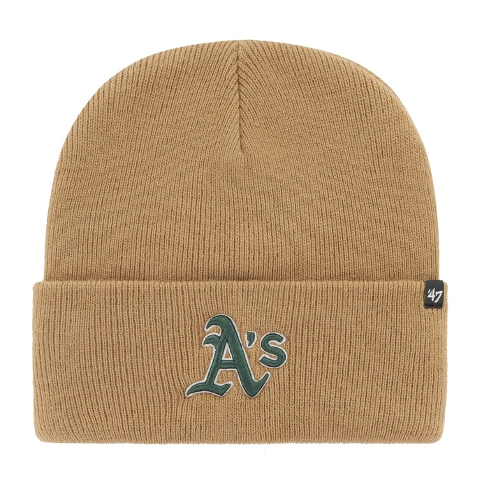 Czapka zimowa unisex 47 Brand MLB Oakland Athletics Camel beż