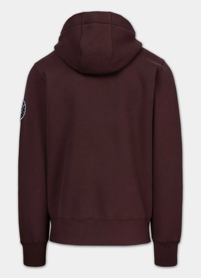 Bluza męska z kapturem Pit Bull Norton ciemno bordowa