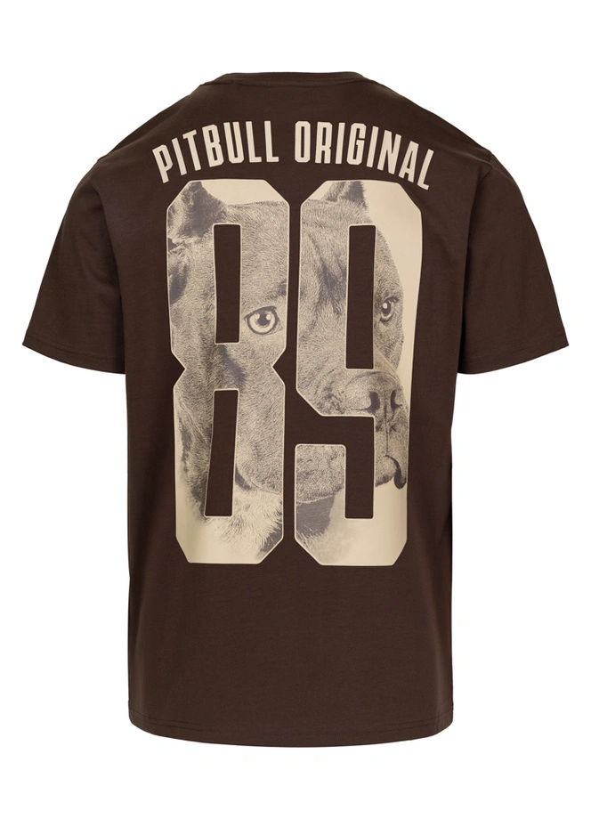 Koszulka męska T-Shirt Pitbull Eighty Nine Dog ciemno brązowa