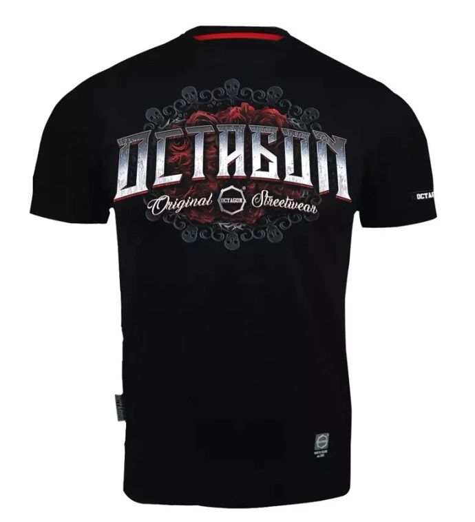 Koszulka męska T-shirt Octagon Santa Muerte czarna