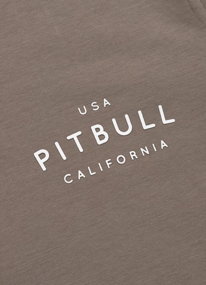 Koszulka męska T-Shirt Pit Bull Pitbull USA CAL Slim Fit taupe