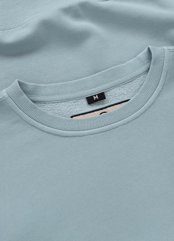 Bluza męska bez kaptura Pitbull Pit Bull Lancaster 2 Washed jasno niebieska