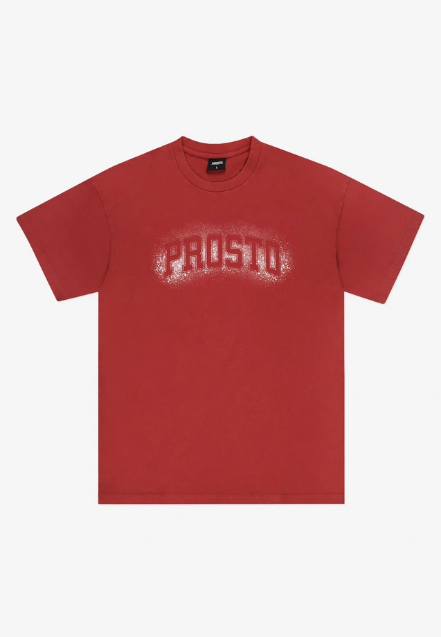 Koszulka męska t-shirt oversize Prosto Jung czerwona