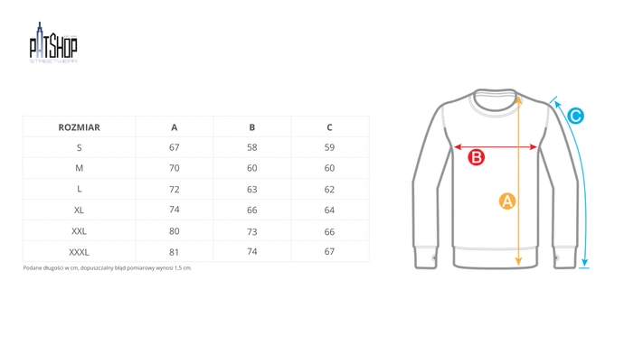 Bluza męska oversize Prosto Big Shield crewneck granatowa