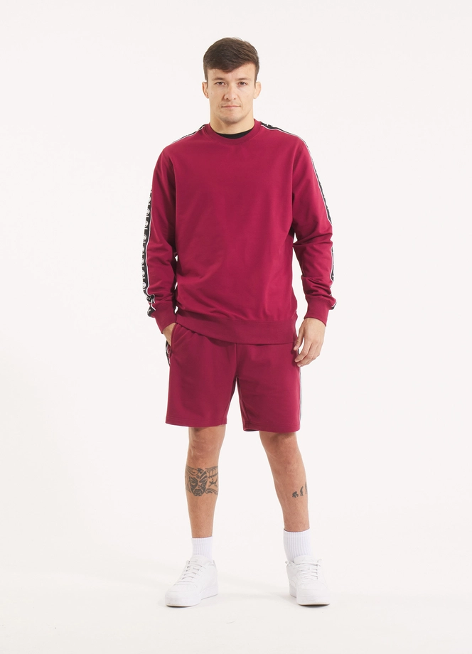 Bluza męska bez kaptura Pitbull Pit Bull Tape Nugget bordowa