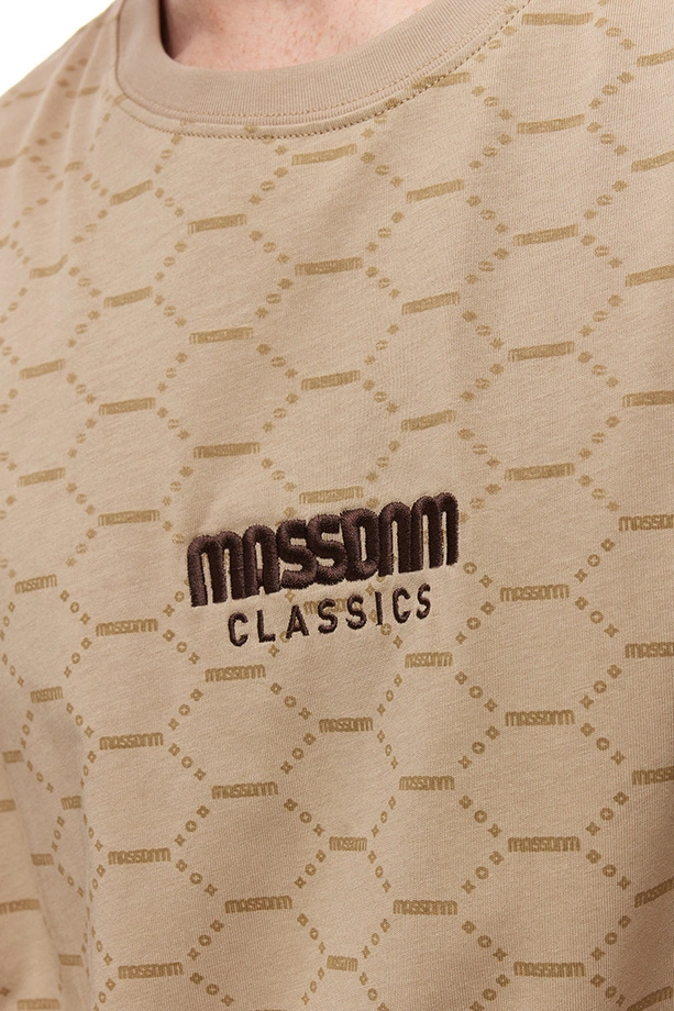 Koszulka męska t-shirt Mass Dnm Biarritz beżowa