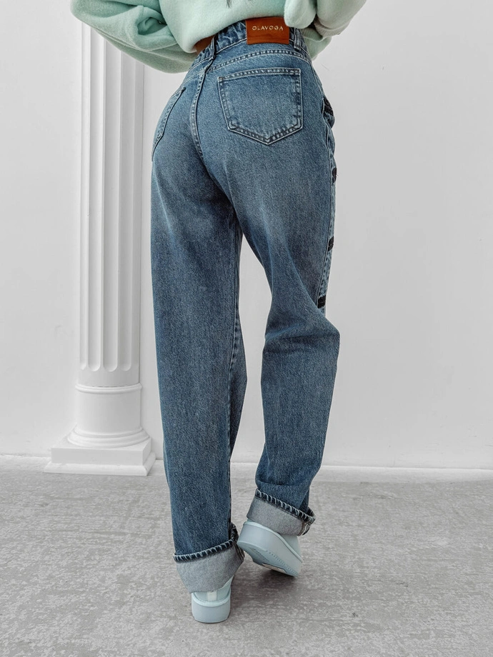 Spodnie damskie jeans Olavoga Eliokie niebieskie