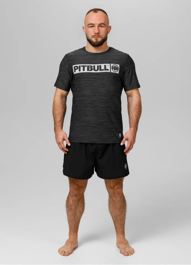 Koszulka męska T-shirt Pit Bull Performance Pro+ Casual Sport Hilltop czarna