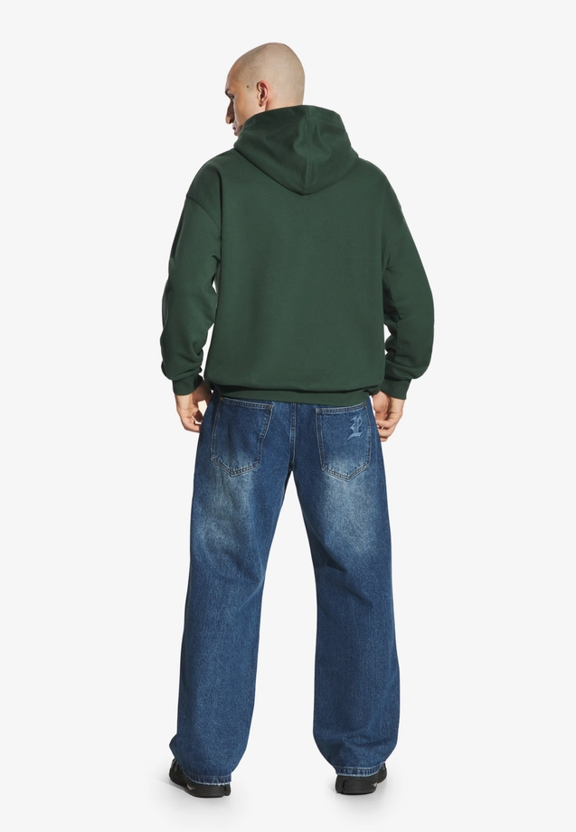 Bluza męska z kapturem Prosto Big Log zielona