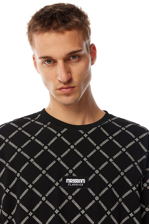 Koszulka męska t-shirt Mass Dnm Monogram czarna