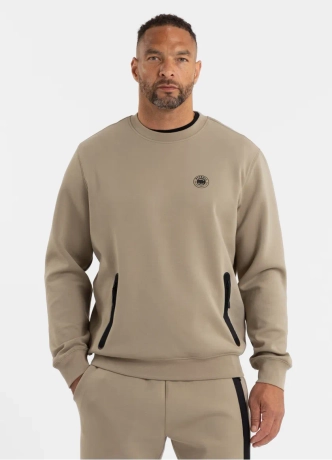 Bluza męska bez kaptura Pitbull Pit Bull Dogwood ciemny beżowy