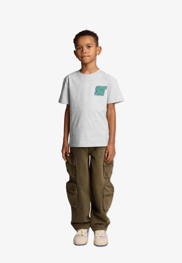 Koszulka t-shirt dziecięcy Prosto Kids Naklejka szara
