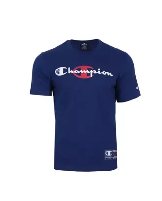 Koszulka męska T-shirt Champion C Logo niebieska