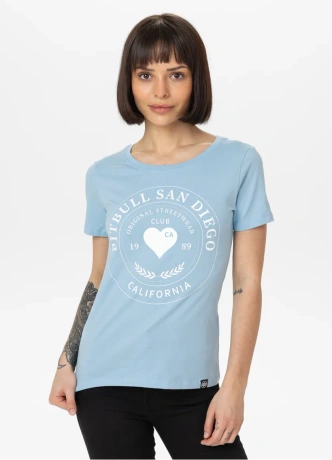 Koszulka t-shirt damska Pit Bull Pitbull Heartie jasno niebieska