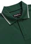 Koszulka męska Polo Pitbull Pique Stripes Regular zielona
