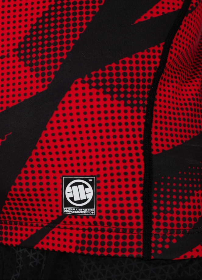 Koszulka męska rashguard Pit Bull Pitbull Longsleeve Dot Camo II czerwona