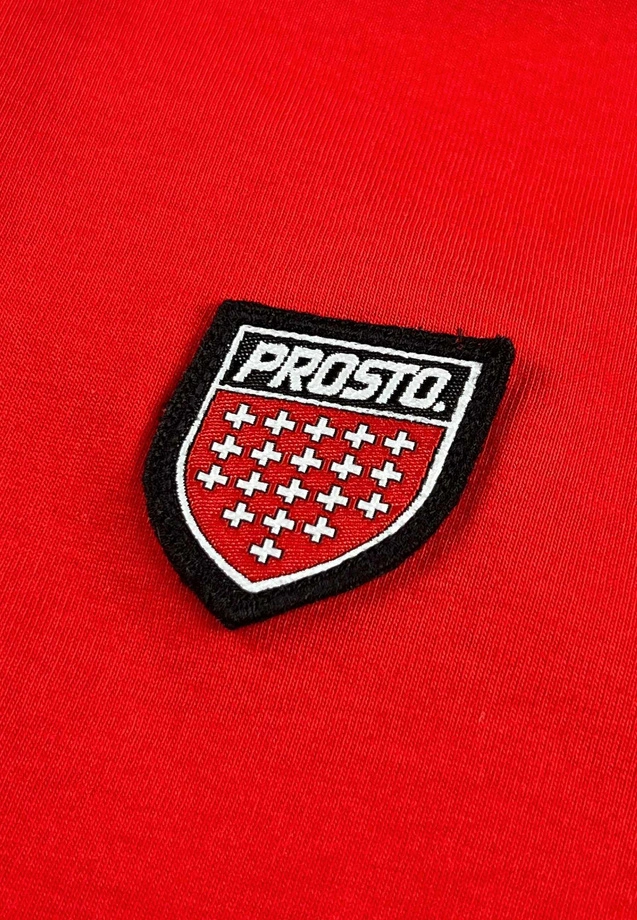 Koszulka męska t-shirt Prosto Small Shield czerwona