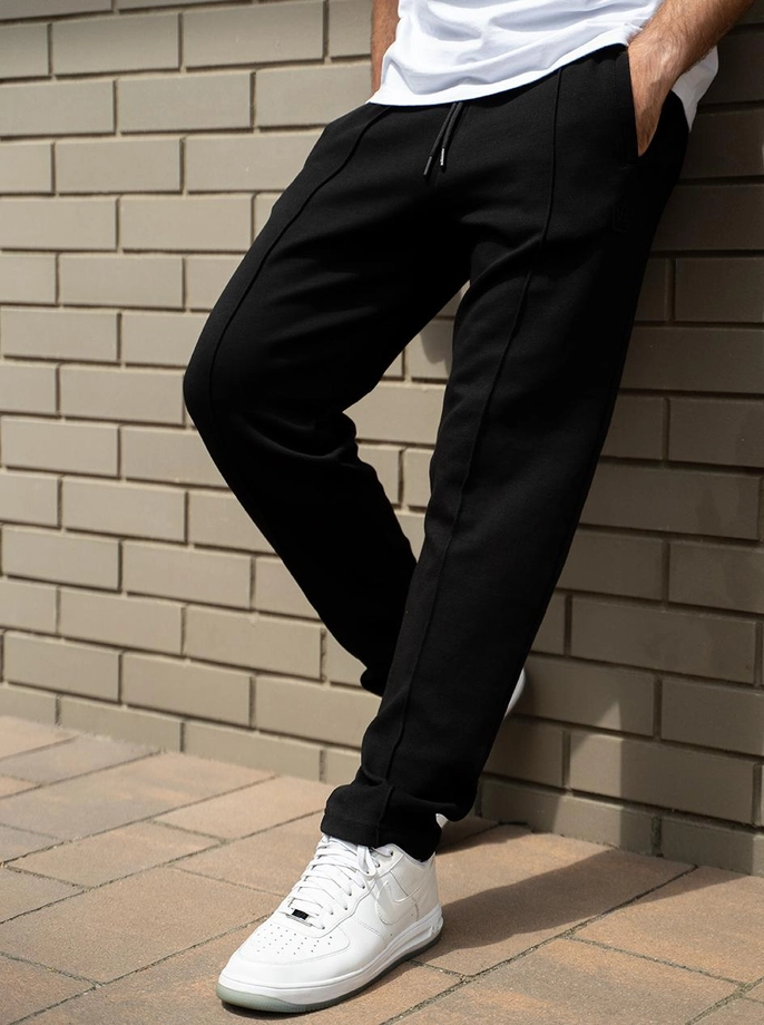 Spodnie dresowe męskie Jigga Wear Gum Simple Crown czarne