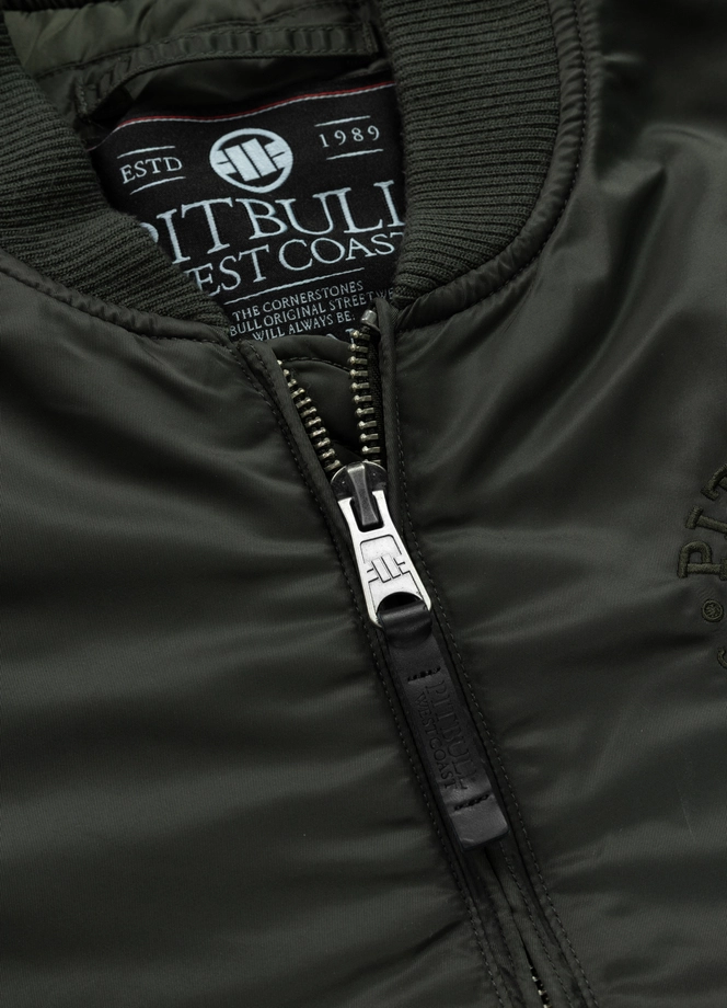 Kurtka męska przejściowa bejsbolówka Pit Bull Hacket zielona