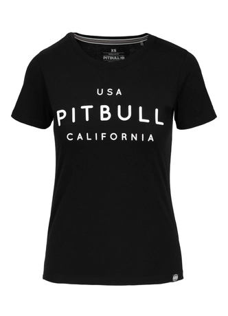 Koszulka t-shirt damska Pit Bull Pitbull USA CAL czarna