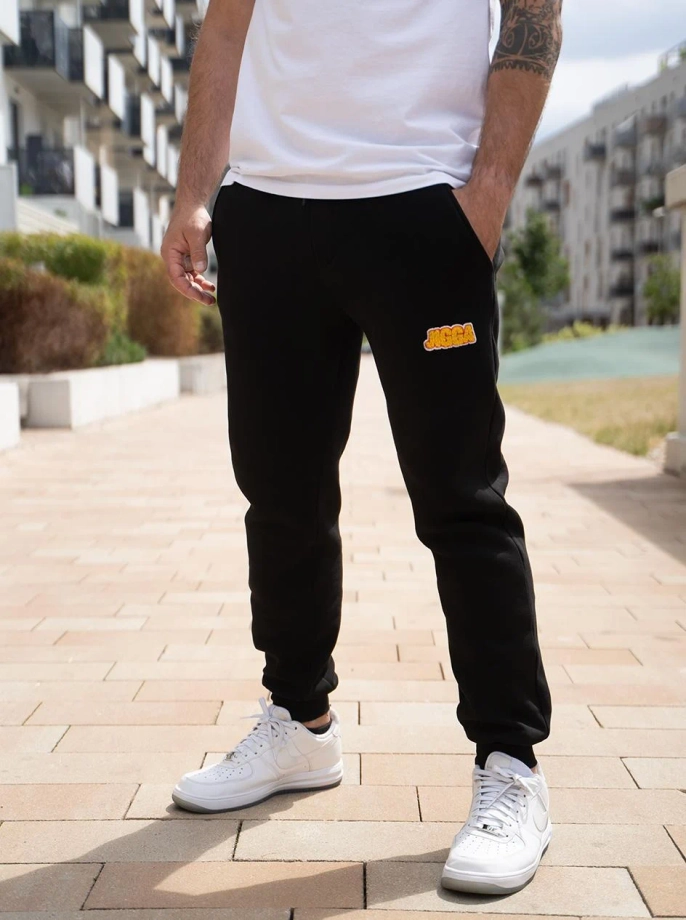Spodnie dresowe męskie Jigga Wear Name Patch czarne