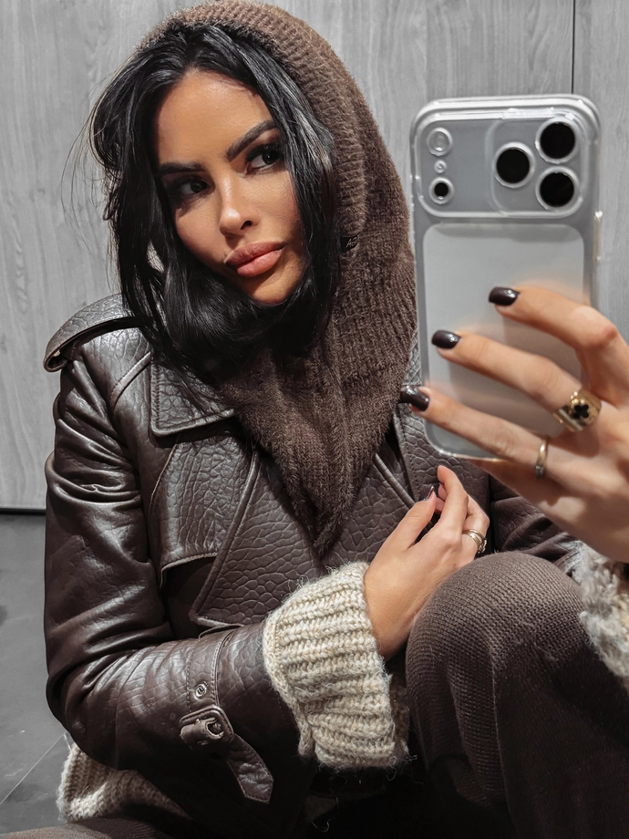 Balaclava Kaptur Olavoga Sabina brązowa