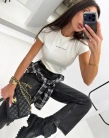 T-shirt damski OLAVOGA ESTONAR biały