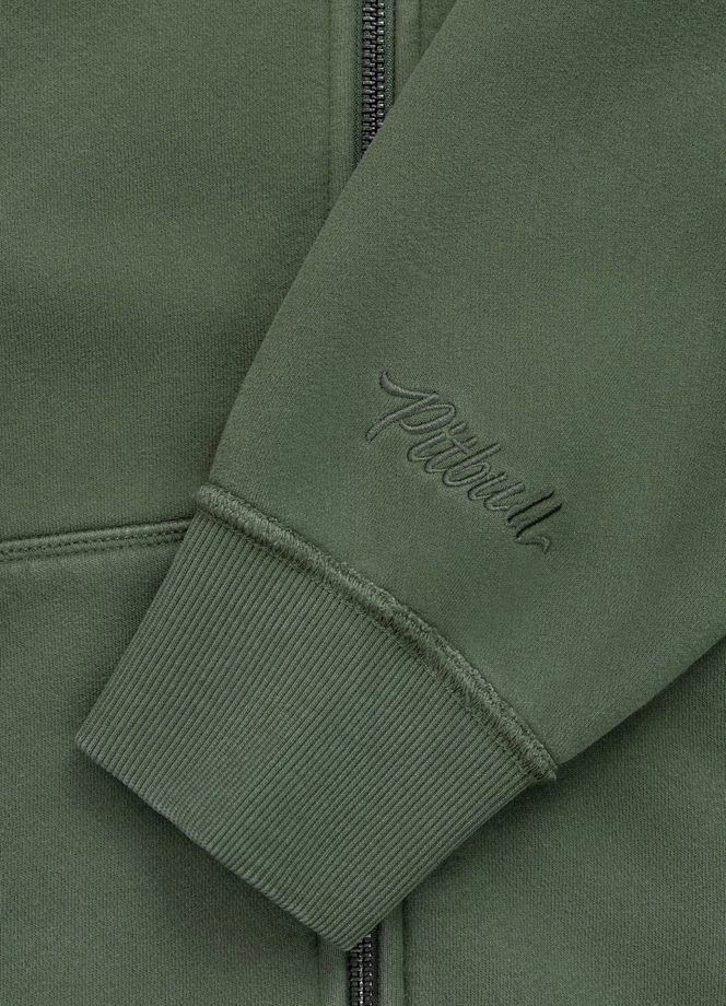 Komplet dresowy damski z kapturem Pitbull Washed Lovia Sweetie zielony