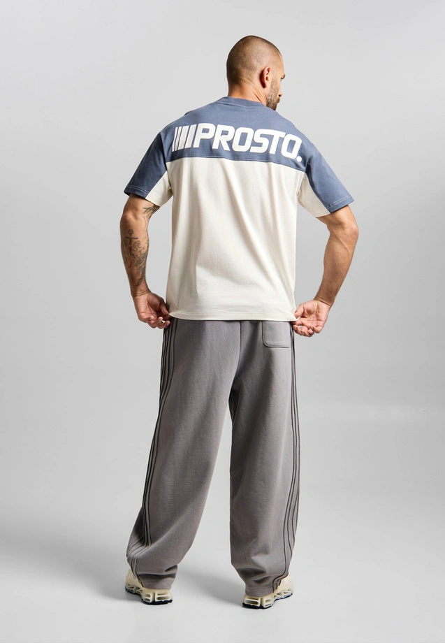 Koszulka męska t-shirt oversize Prosto Classic Block granatowa