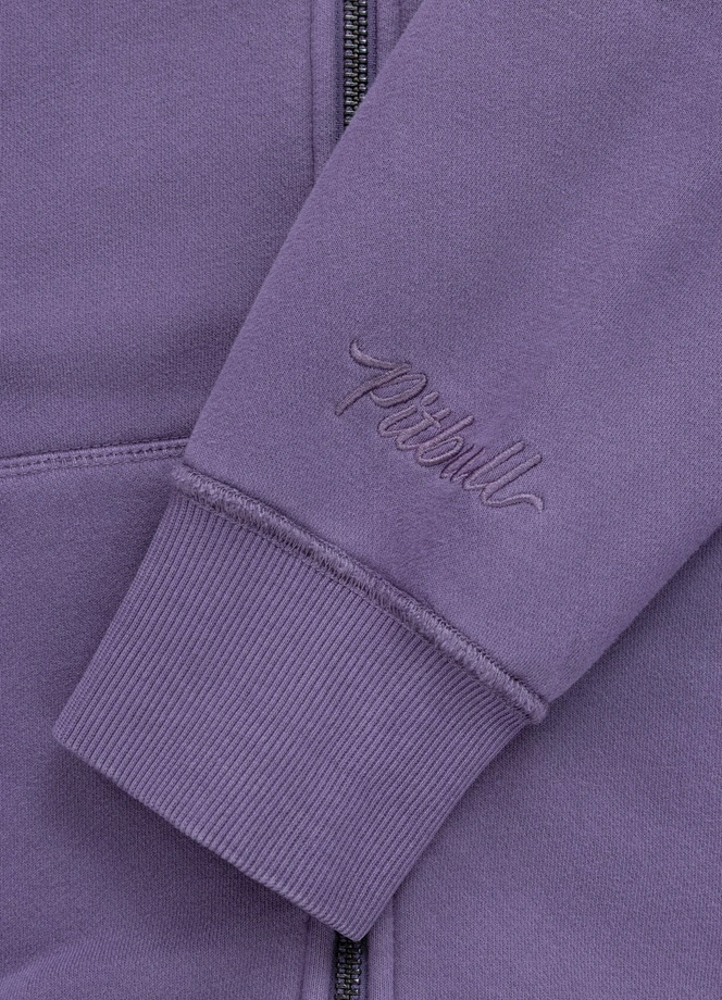Bluza damska z kapturem ZIP Pitbull Washed Lovia fioletowa