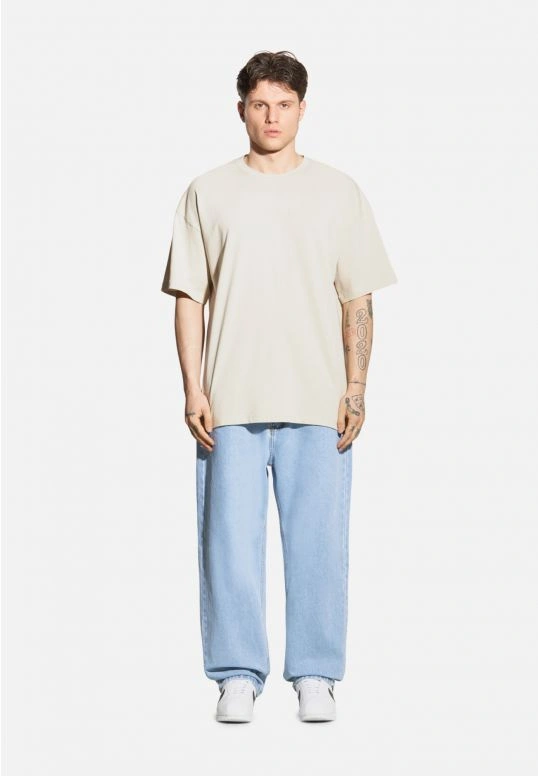 Koszulka męska t-shirt oversize Prosto Box 2.0 beżowa