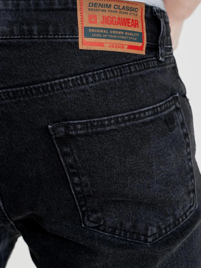 Spodnie męskie Jeans Jigga Wear Mini Haft Logo czarne