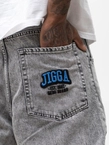Spodnie męskie Jeans Super Baggy Jigga Wear New Outline szare