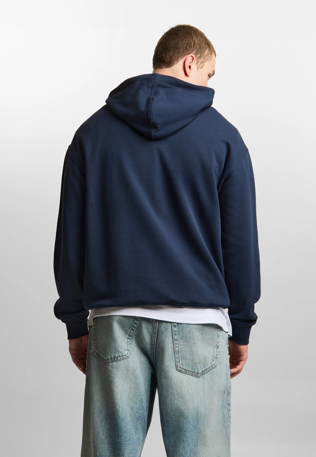 Bluza męska z kapturem streetwear Prosto Big Log granatowa