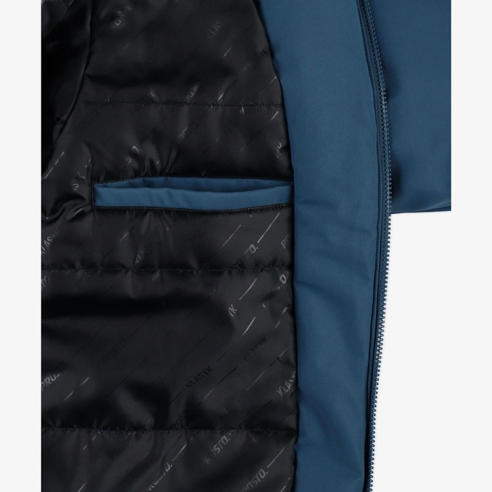 Kurtka zimowa męska z kapturem Prosto Klasyk Gegito Bomber niebieska