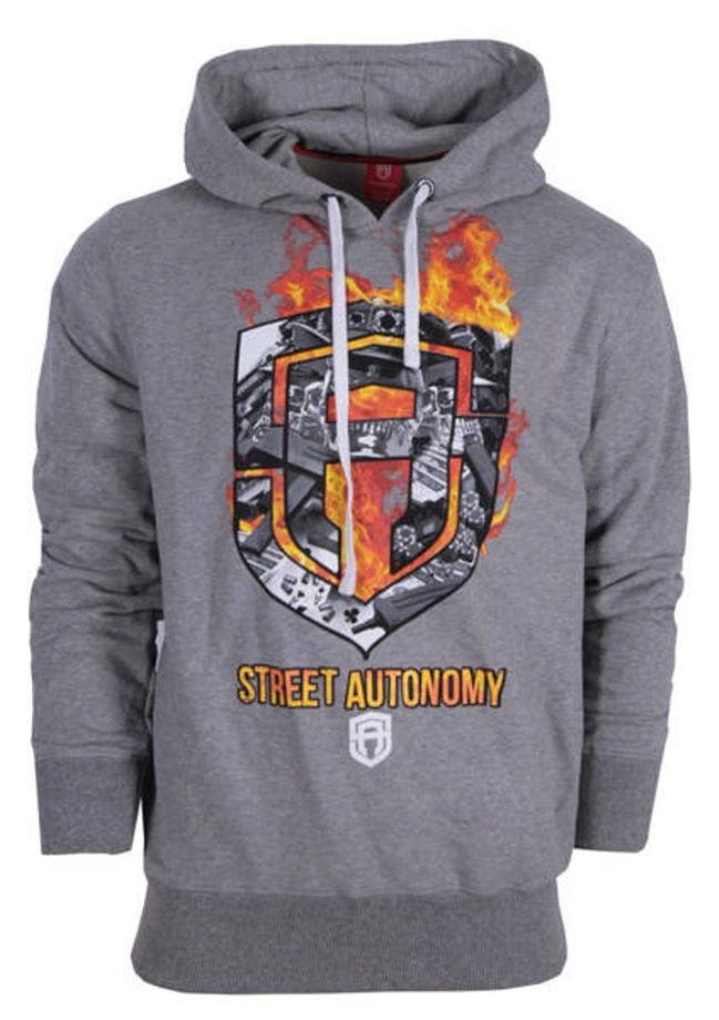 Bluza z kapturem Street Autonomy Fuck 3 grey