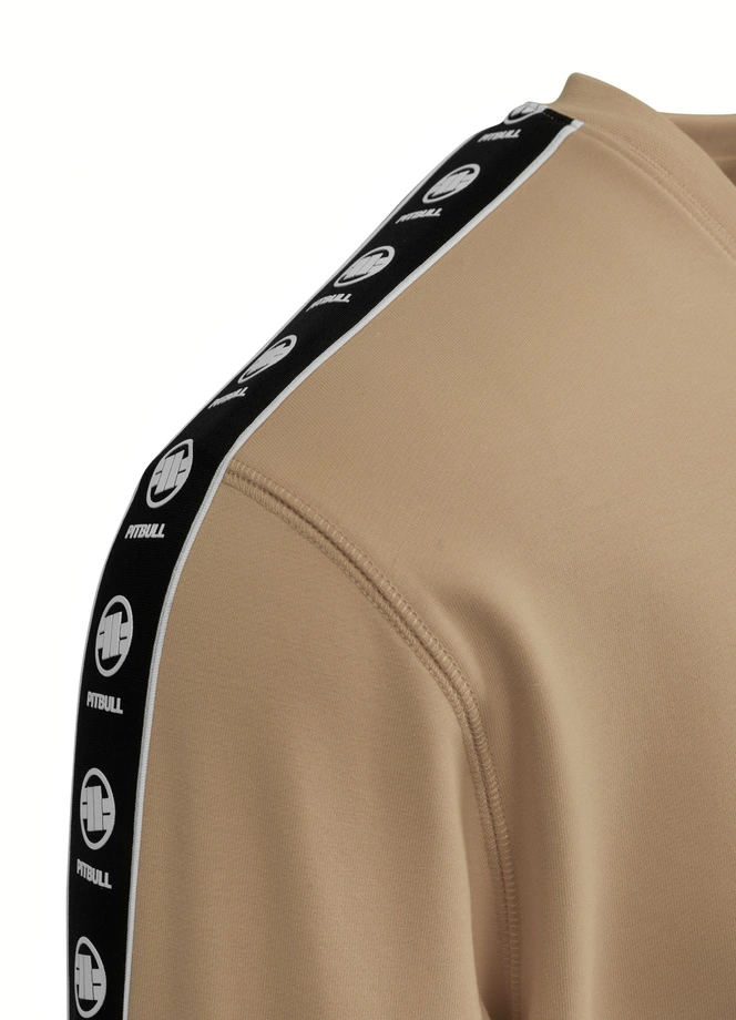 Bluza męska bez kaptura Pitbull Pit Bull Tape Nugget beżowa