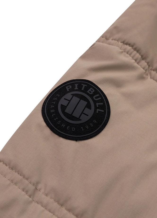 Kurtka zimowa męska Pit Bull Burnt Hooded Jacket beżowa