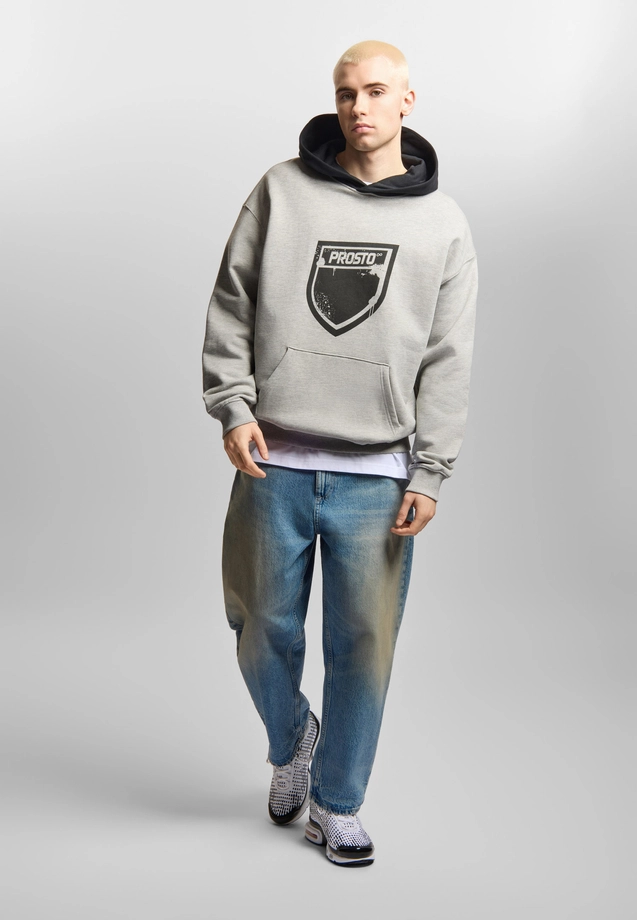 Bluza męska z kapturem Prosto Splash Shield szara