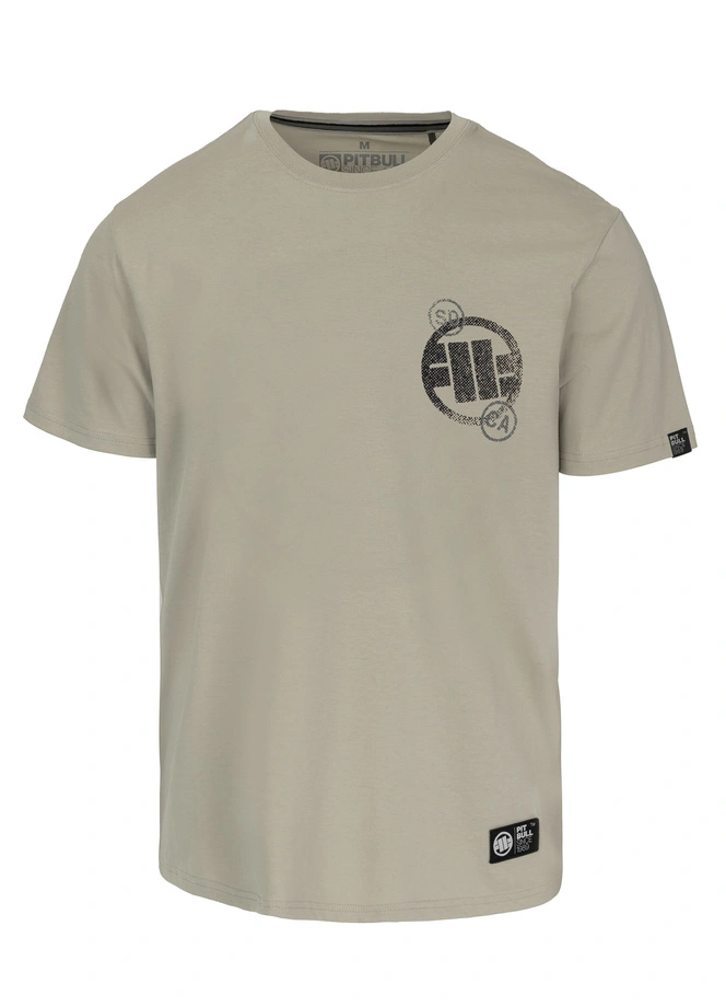 Koszulka męska T-Shirt Pit Bull Pitbull SD Stamp szara oliwkowa