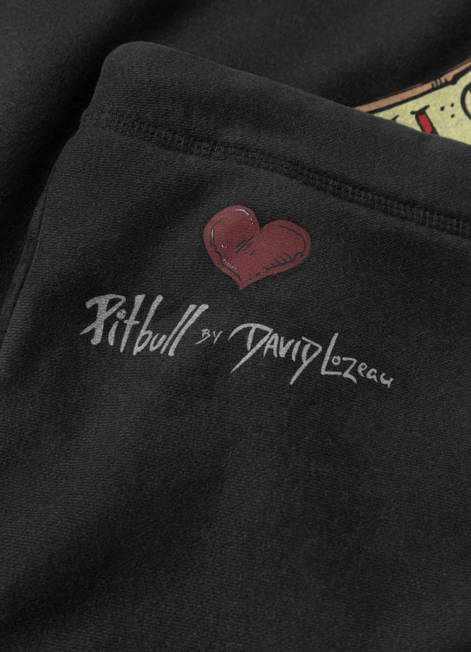 Bluza damska z kapturem Pitbull Washed Lovia Thick&Thin ciemno grafitowa