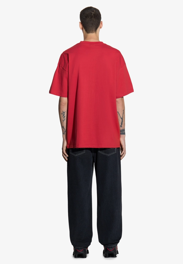 Koszulka męska t-shirt oversize Prosto Jung czerwona