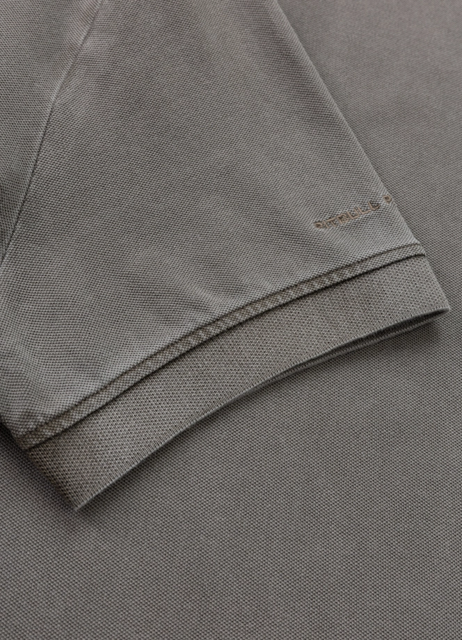 Koszulka męska Polo Pitbull Pique Small Logo Washed brązowa