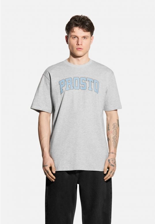 Koszulka męska t-shirt Prosto College szara