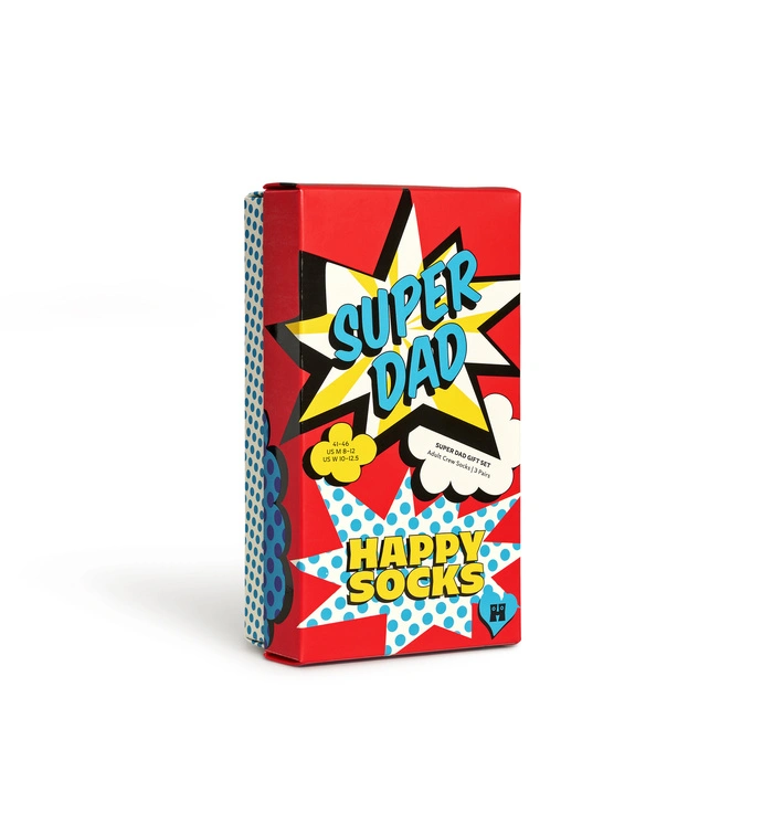 Skarpety Happy Socks 3-Pack Super Dad Socks Gift Set