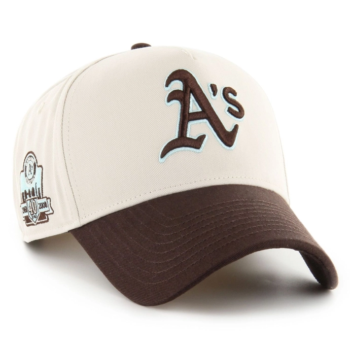 Czapka z daszkiem 47 Brand Oakland Athletics Sure Shot kremowa brązowa